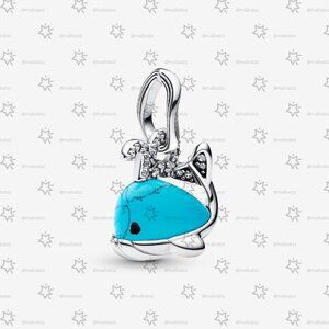 Pandora Turquoise-coloured Whale Dangle Charm